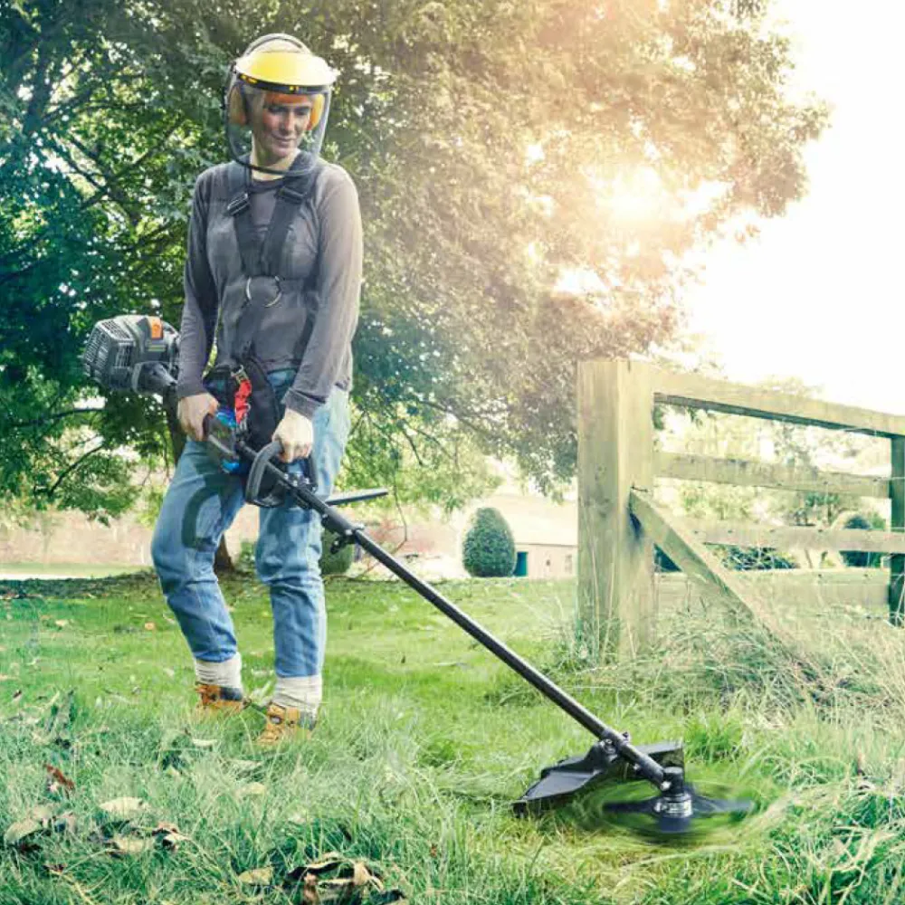 Lawnmaster Coupe-Bordures Et Débroussailleuses | - Débroussailleuse thermique 26cc avec démarrage électrique -