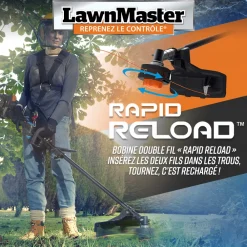 Lawnmaster Coupe-Bordures Et Débroussailleuses | - Débroussailleuse thermique 26cc 4 en 1 avec démarrage électrique -