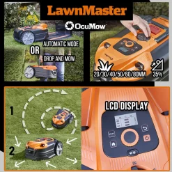 Lawnmaster - Robot tondeuse autonome 24v avec station de charge, sans fil périmétrique - le r Sale
