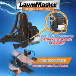 Lawnmaster Broyeurs, Nettoyeurs Et Souffleurs | - Souffleur thermique dorsal 31cc avec démarrage électrique - 270km/h -