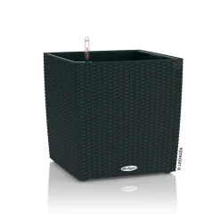Lechuza Pots Et Jardinières | - Pot Cube Cottage 40 - kit complet, noir graphite