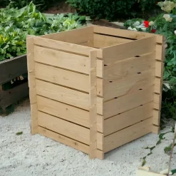 Le Livet Jardinage Écologique | - Composteur adèle 120 l châtaignier