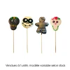 Les Gourmandises de Sophie Épicerie Gourmande | - Brochette Halloween Boo'chettes : guimauve enrobée de chocolat - 30g