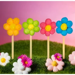 Les Gourmandises de Sophie Épicerie Gourmande | - Brochette guimauve en forme de fleur, vendue à l'unité - 65g