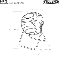 LIFETIME Jardinage Écologique | - Composteur 189L #60076