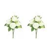 Ligne Deco Bouquets De Fleurs | - Bouquet artificiel de roses 32cm blanc lot de 2