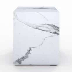 NA Lison - table d'appoint effet marbre blanche Sale