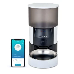 Livoo - distributeur de croquettes automatique 5w blanc - pet100 Discount
