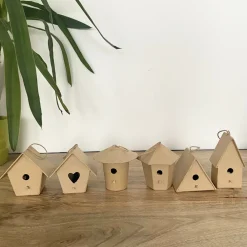 NA Lot de 6 nichoirs en carton à personliser Clearance