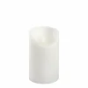 Lotti Bougies, Senteurs Et Bien-Être | - Bougie led en cire naturelle blanche à piles flamme vacillante h12cm timer blanc chaud