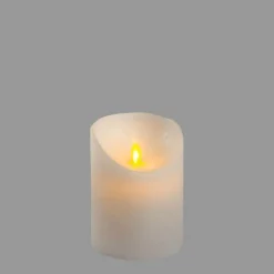 Lotti Bougies, Senteurs Et Bien-Être | - Bougie led à piles cire véritable blanche flamme vacillante h10cm timer blanc chaud