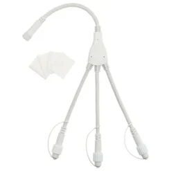 Lotti Eclairage D’Extérieur | - Connecteur blanc 3 sorties pour guirlande guinguette ip44 230v