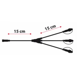 Lotti Eclairage D’Extérieur | - Connecteur blanc 3 sorties pour guirlande guinguette ip44 230v
