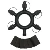 Lotti Eclairage D’Extérieur | - Connecteur en étoile noir 5 sorties pour guirlande guinguette rond ip44 230v