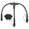 Lotti Eclairage D’Extérieur | - Connecteur noir 2 sorties pour guirlande guinguette ip44 230v