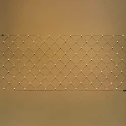 Lotti Eclairage D’Extérieur | - Filet lumineux 2m h1m 120 led blanc chaud prolongeable 31v câble vert ip44 smart connect