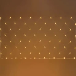 Lotti Eclairage D’Extérieur | - Filet lumineux raccordable 64 led blanc chaud professionnelle 2mxh1m 24v