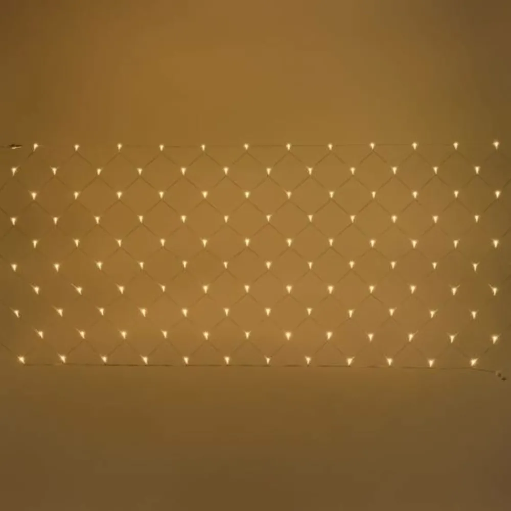 Lotti Eclairage D’Extérieur | - Filet lumineux 2x1m 120 led blanc chaud prolongeable 31v câble blanc ip44 smart connect