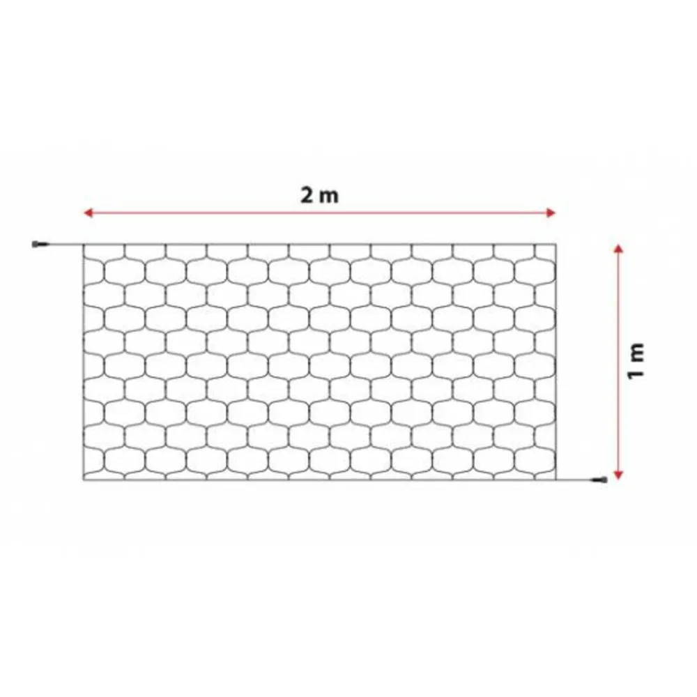 Lotti Eclairage D’Extérieur | - Filet lumineux 2x1m 120 led blanc chaud prolongeable 31v câble blanc ip44 smart connect