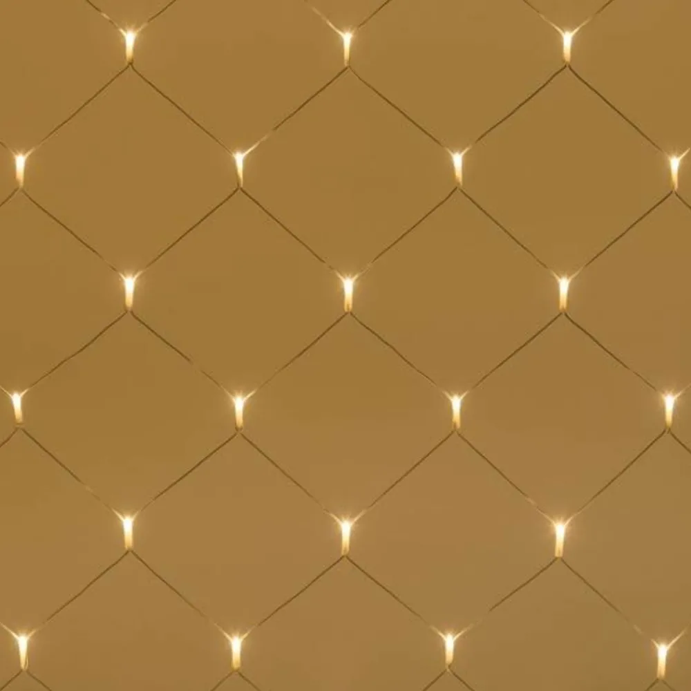 Lotti Eclairage D’Extérieur | - Filet lumineux 2x1m 120 led blanc chaud prolongeable 31v câble blanc ip44 smart connect