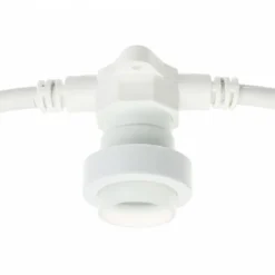 Lotti Eclairage D’Extérieur | - Guirlande guinguette câble blanc 5m 16 douilles e27 connectable 230v luxa professionnelle