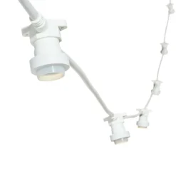 Lotti Eclairage D’Extérieur | - Guirlande guinguette câble blanc luxa 5m 8 douilles e27 prolongeable ip44 230v
