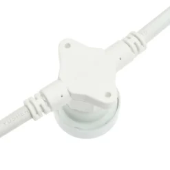 Lotti Eclairage D’Extérieur | - Guirlande guinguette câble blanc luxa 5m 8 douilles e27 prolongeable ip44 230v