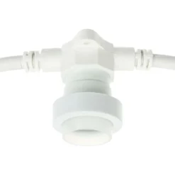 Lotti Eclairage D’Extérieur | - Guirlande guinguette câble blanc luxa 5m 8 douilles e27 prolongeable ip44 230v
