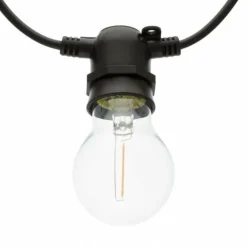Lotti Eclairage D’Extérieur | - Guirlande guinguette extérieure basse tension 5m 10 led e27 a60 filament blanc chaud 36v prolongeable