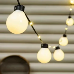 Lotti Eclairage D’Extérieur | - Guirlande guinguette électrique câble avec led illuminées 25 globes blanc chaud