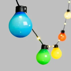Lotti Eclairage D’Extérieur | - Guirlande guinguette multicolore câble illuminé 25 globes g50 10m