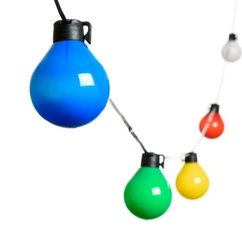 Lotti Eclairage D’Extérieur | - Guirlande guinguette multicolore câble illuminé 25 globes g50 10m