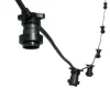 Lotti Eclairage D’Extérieur | - Guirlande guinguette 5m 8 douilles e27 câble noire prolongeable ip44 luxa 230v