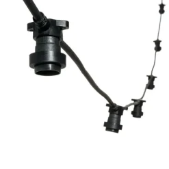 Lotti Eclairage D’Extérieur | - Guirlande guinguette 5m 8 douilles e27 câble noire prolongeable ip44 luxa 230v