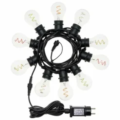 Lotti - Guirlande guinguette multicolore filament spirale basse tension 36v 5m prolongeable extérieur Online