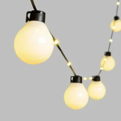 Lotti - Guirlande guinguette solaire 8m avec câble illuminé 20 ampoules led 50cm Outlet
