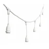 Lotti Eclairage D’Extérieur | - Guirlande guinguette stalactite 5m hauteur jusqu'à 30cm 8 douilles e27 cable blanc connectable luxa 230v ip44