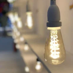Lotti Eclairage D’Extérieur | - Guirlande guinguette stalactite 5m hauteur jusqu'à 30cm 8 douilles e27 cable blanc connectable luxa 230v ip44