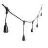 Lotti Eclairage D’Extérieur | - Guirlande guinguette stalactite 5m hauteur 30cm 8 douilles e27 cable noir luxa 230v ip44
