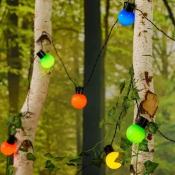 Lotti - Guirlande guinguette solaire 6m 15 ampoules superled g50 multicolore pas cher Outlet