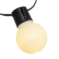 Lotti - Guirlande guinguette solaire 6m 15 ampoules superled g50 blanc chaud opaque pas cher Best