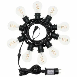 Lotti - Guirlande guinguette vintage extérieur filament spirale blanc chaud basse tension 36v 5m 10 led extensible Sale