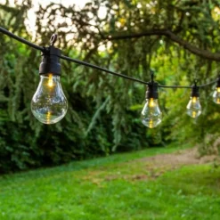 Lotti - Guirlande lumineuse guinguette 12m 30 ampoules transparente blanc chaud chic Hot