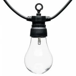 Lotti - Guirlande lumineuse guinguette 12m 30 ampoules transparente blanc chaud chic Hot