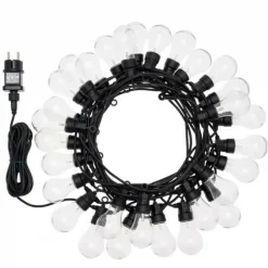 Lotti - Guirlande lumineuse guinguette 12m 30 ampoules transparente blanc chaud chic Hot