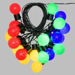 Lotti Eclairage D’Extérieur | - Guirlande lumineuse guinguette multicolore 10m 20 globes led pas cher