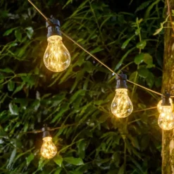 Lotti Eclairage D’Extérieur | - Guirlande lumineuse guinguette 10 ampoules fil de lumière micro led étanche