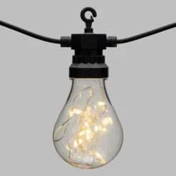 Lotti Eclairage D’Extérieur | - Guirlande lumineuse guinguette 10 ampoules fil de lumière micro led étanche