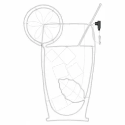 Lotti Objets De Décoration | - Lampe néon mojito 115x75 cm 832 led blanc chaud vert blanc froid ip44