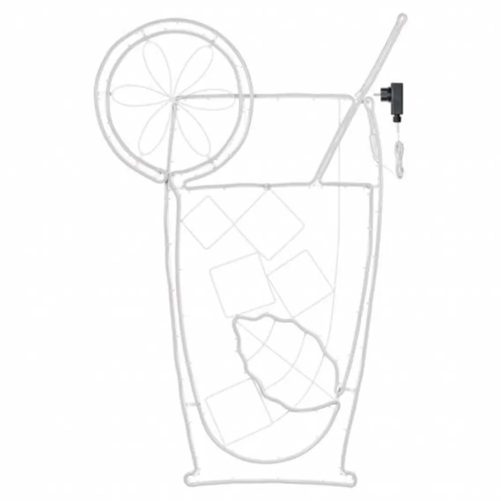 Lotti Objets De Décoration | - Lampe néon mojito 115x75 cm 832 led blanc chaud vert blanc froid ip44